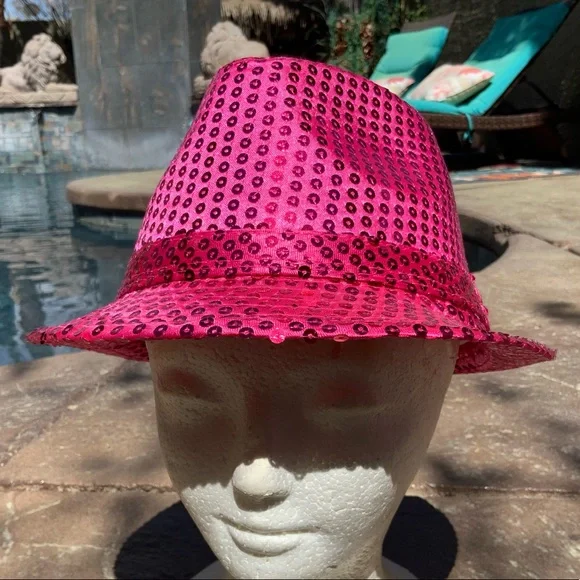 Mob Museum Fedora Pink Sequins - Picture 3 of 10